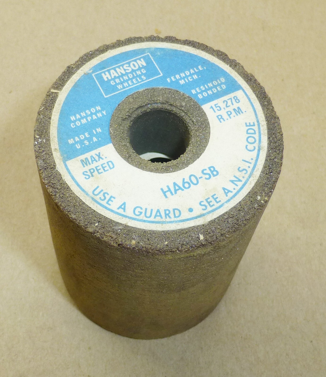 Hanson Grinding Wheel Drum HA60-SB Resinoid Bonded 1/2″ Arbor 2″ Diameter