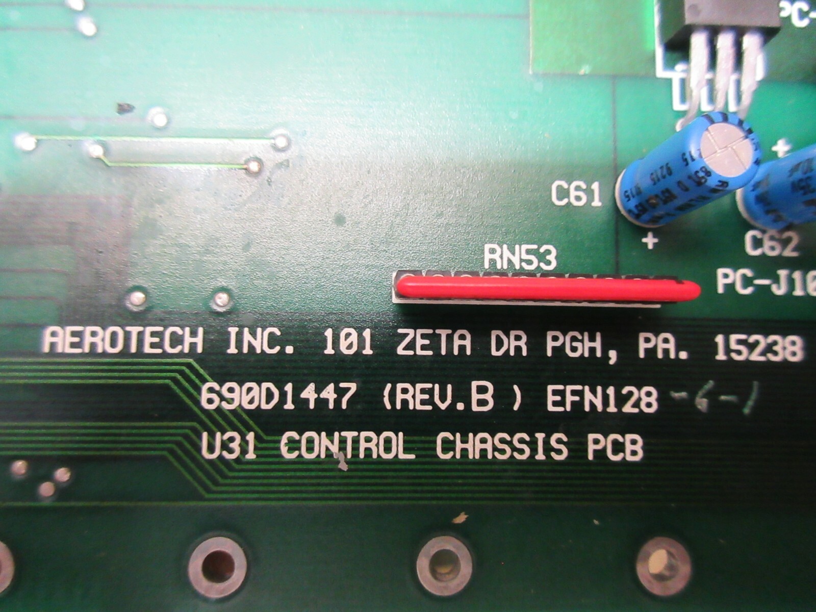 AEROTECH CONTROL U31 CHASSIS PCB 690D1447 REV.B EFN128 WARRANTY EACH 1