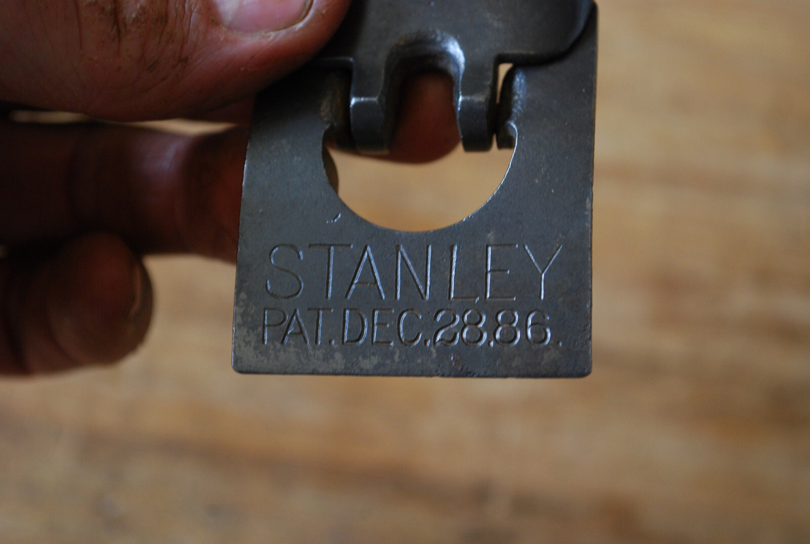 Antique Stanley Block Plane Lever Cap Pat Dec 28-86
