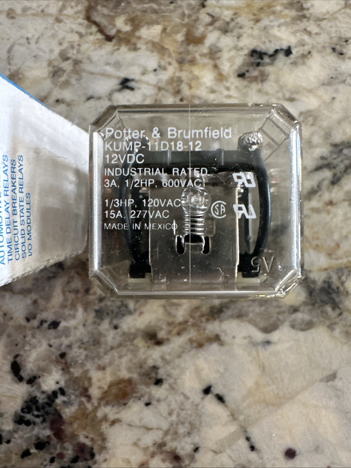 Potter & Brumfield KUMP-11D18-12V DC Relay KUMP-11D18-12VDC NEW + FAST SHIPPING