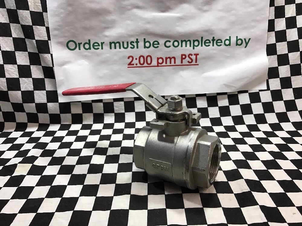 C&C INDUSTRIES BALL VALVE 1-1/2″ FNPT, CF8M, 1-1/2-2000 WOG, SHIPSAMEDAY
