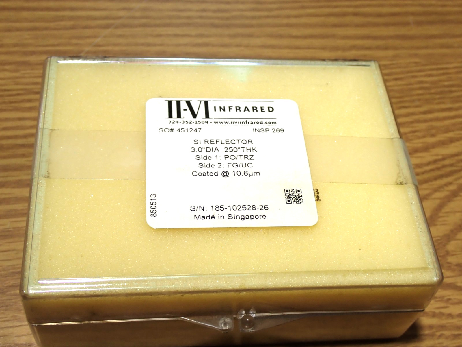 II-VI Infrared SI REFLECTOR 3.0mm DIA #850513 NEW