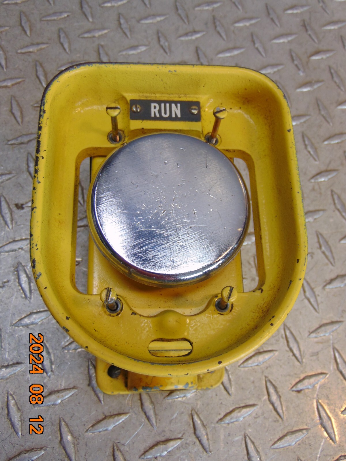 MACKWORTH G REES CHROME MUSHROOM PLUNGER PUSH BUTTON RUN with GUARD