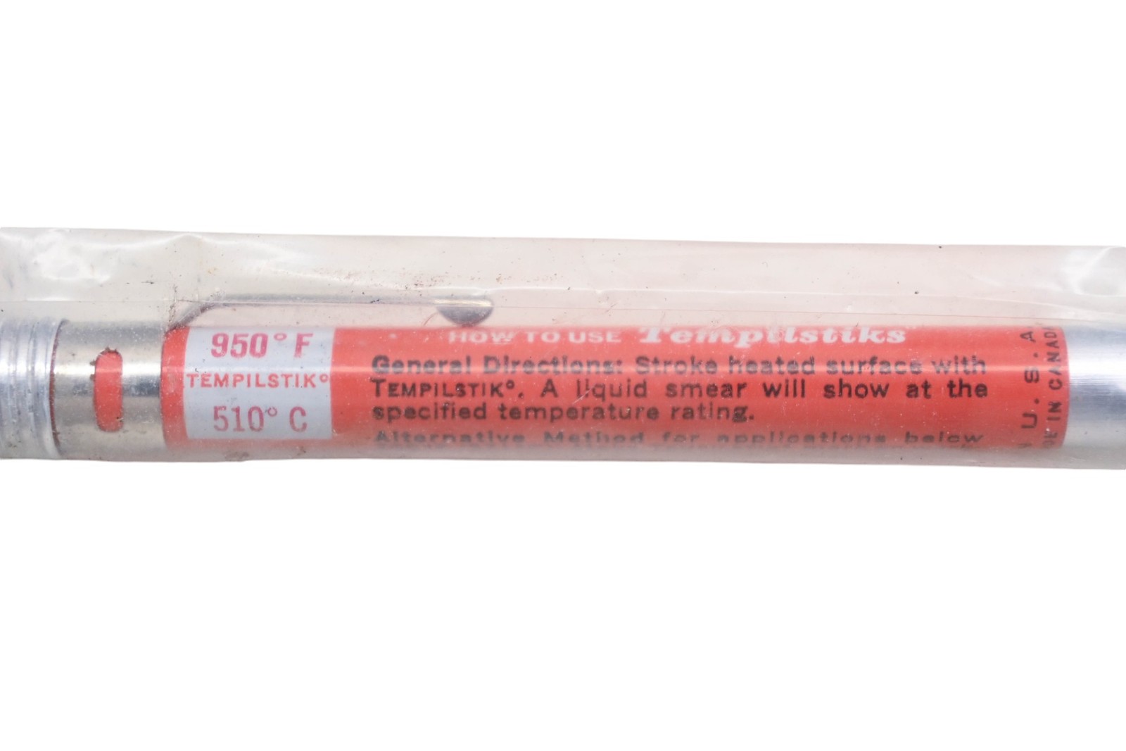 Tempil BQ041-8 Tempilstick 950F 510C Degree Temperature Indicator NOS
