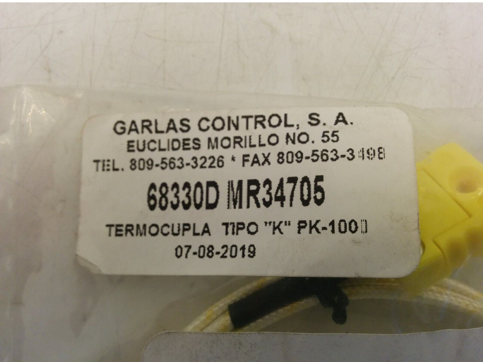 MINNESOTA MEASUREMENT PK-1000 K-TYPE THERMOCOUPLE , 36″ LONG, NIB