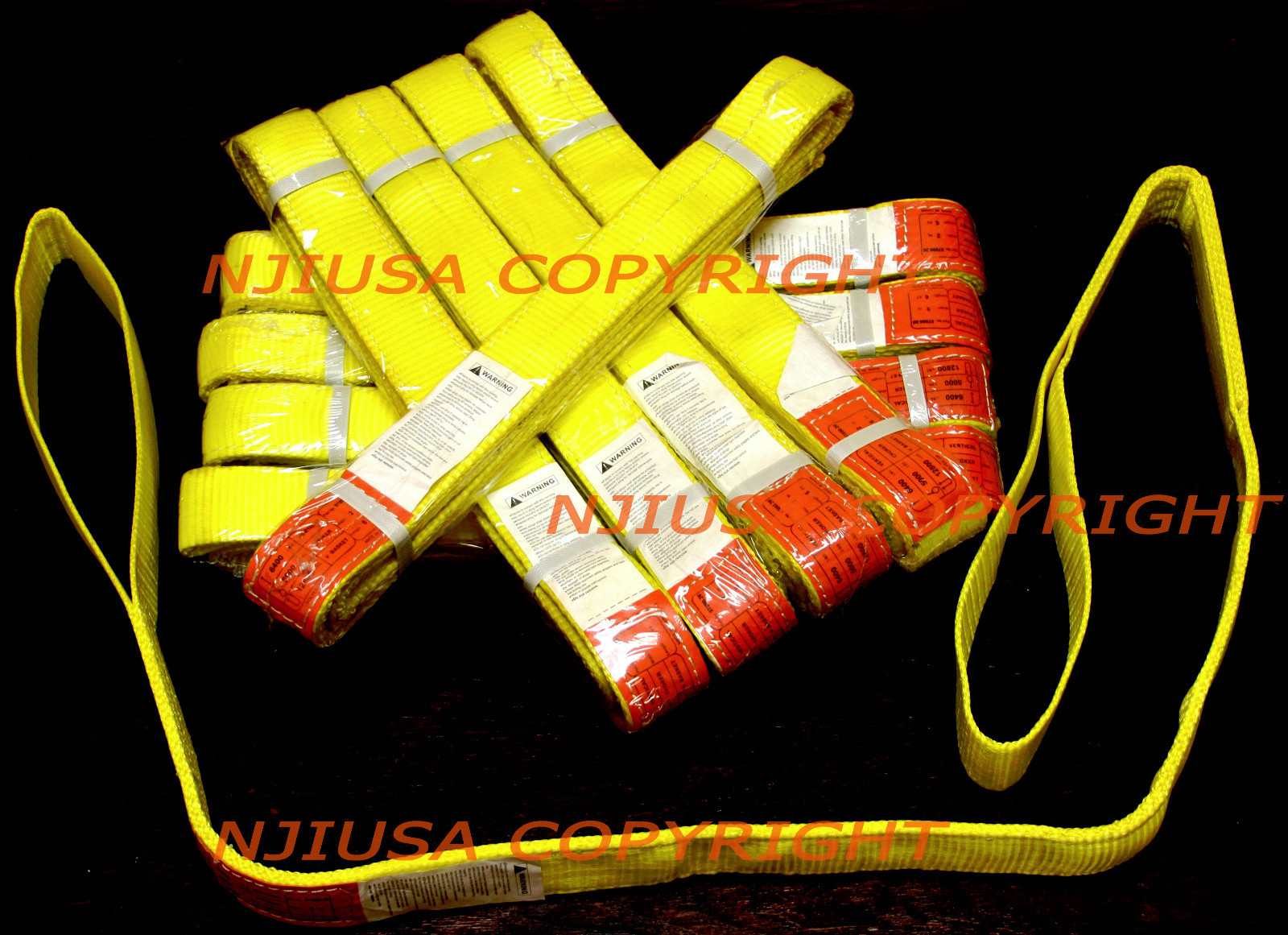 TEN 10ea EE2-902 x 6ft 2 Ply Polyester Web Lifting Sling 2″x6′ Lifting Tow Strap