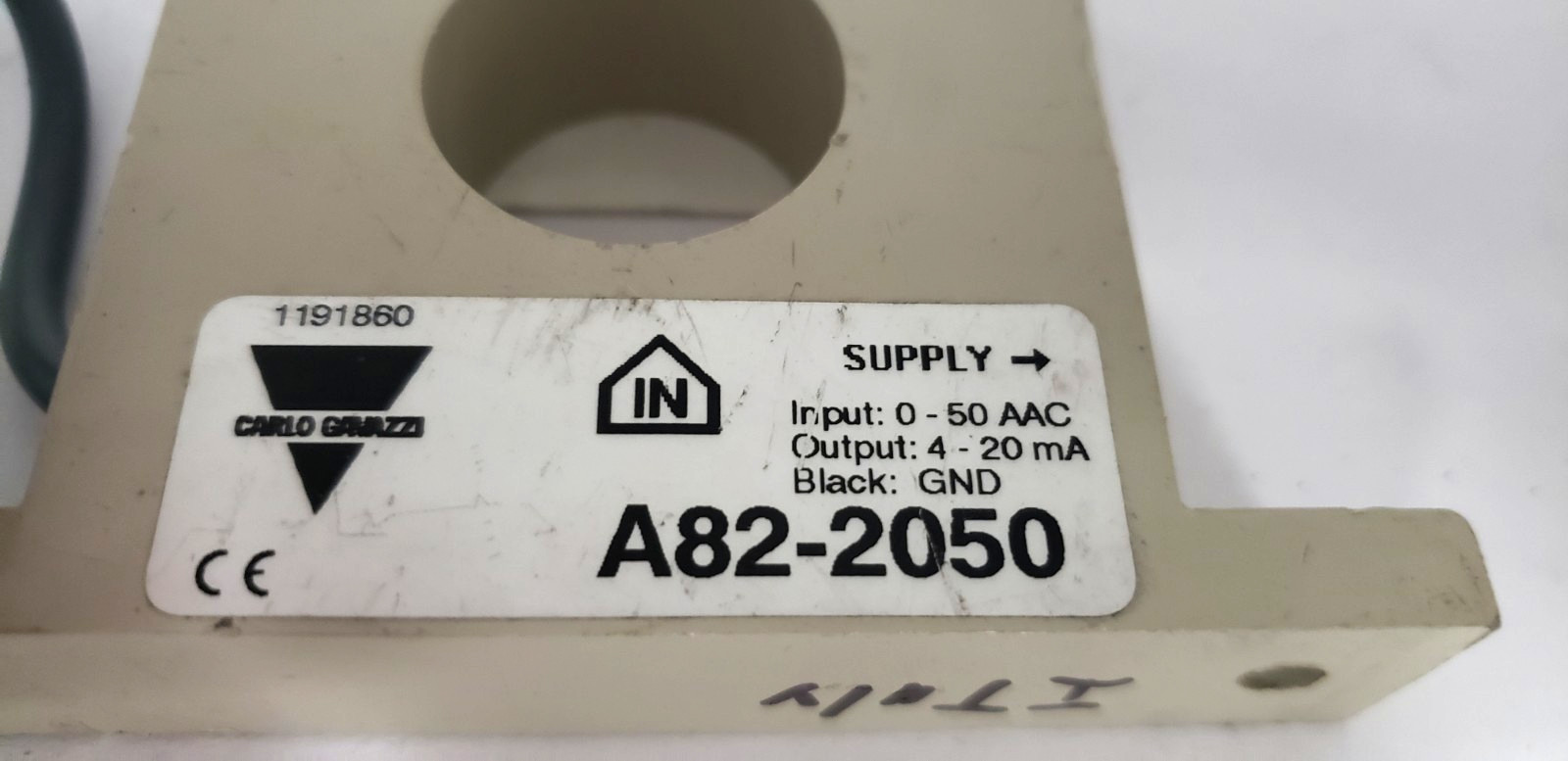 CARLO GAVAZZI A82-2050 CURRENT TRANSFORMER, 0-50AAC INPUT, 4-20mA OUTPUT