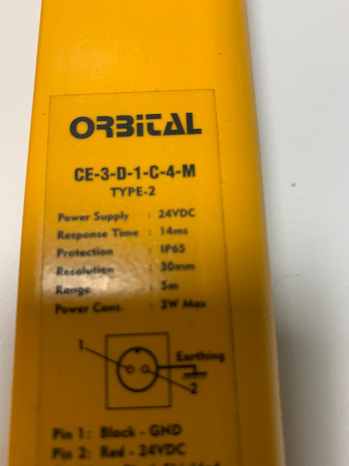 Nice! Orbital CE-3-D-1-C-4-M Safety Light Curtain Set – Emitter and Receiver