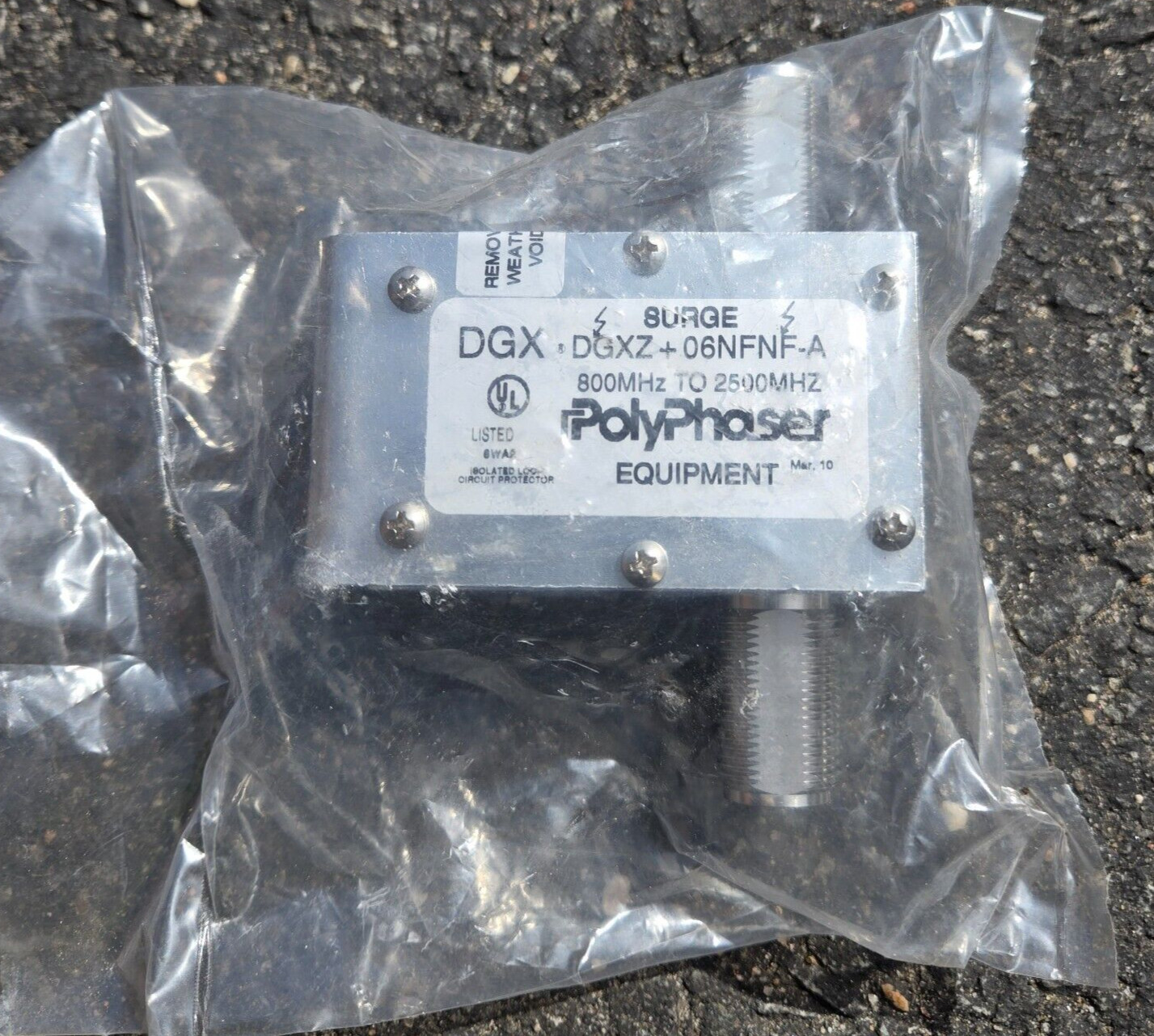 New Polyphaser DGXZ+06NFNF-A 800-2500 MHz Type N Female / Type N Female