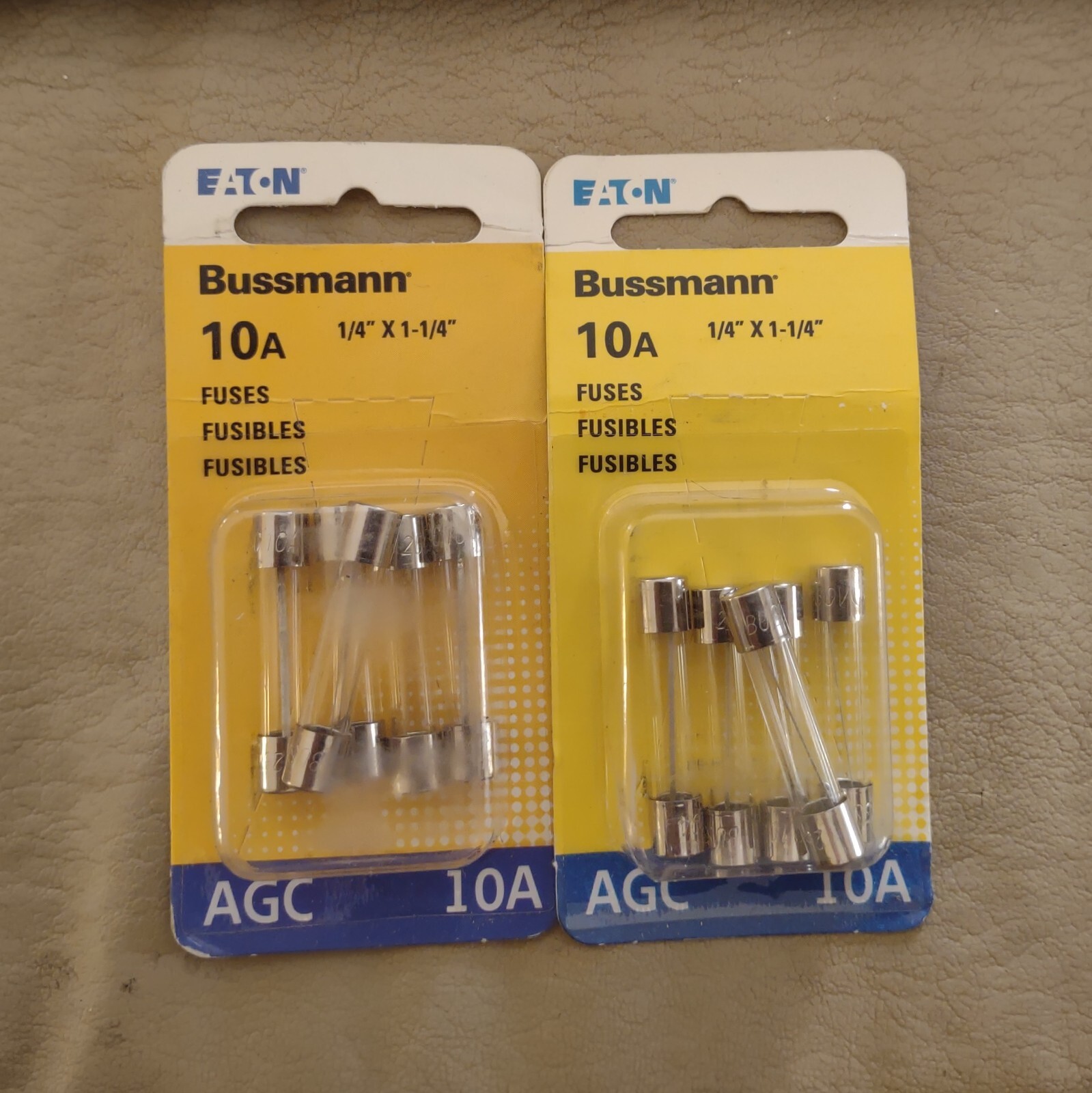 Bussman, Fuse, Glass Fuse, Fast Acting, 10A, AGC Series pk 5 (10E6-062)