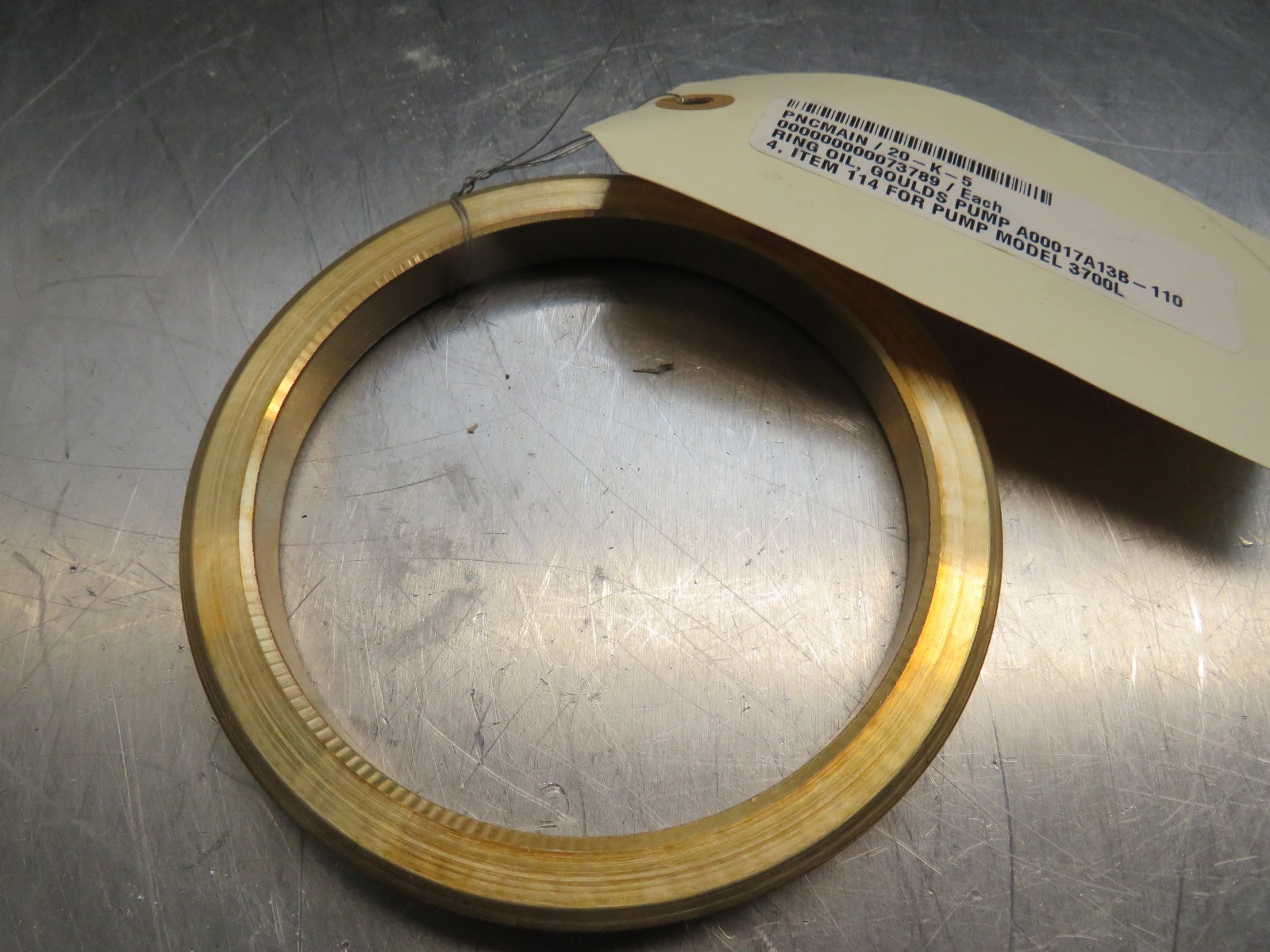 Goulds Pump A00017A13B-1104 Oil Ring 3700L