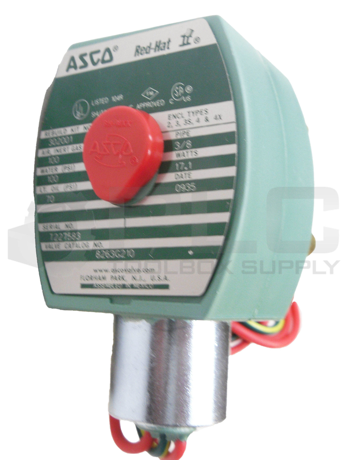 NEW ASCO RED HAT 8263G210 SOLENOID VALVE W/ MP-C-080 COIL 238610-132-D