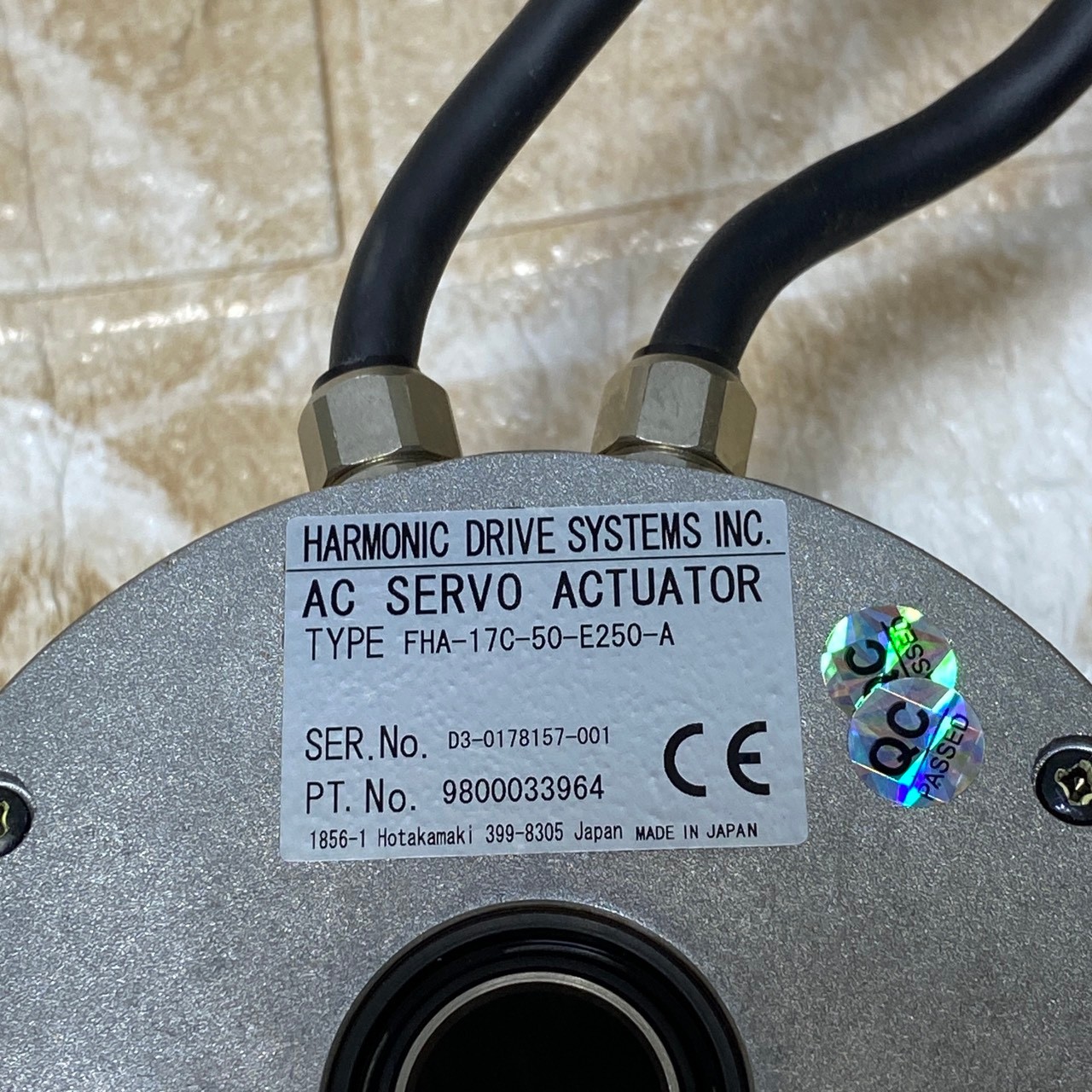 HARMONIC Drive FHA-17C-50-E250-A Servo Motor as in photos SN:57001, Tested, LAST