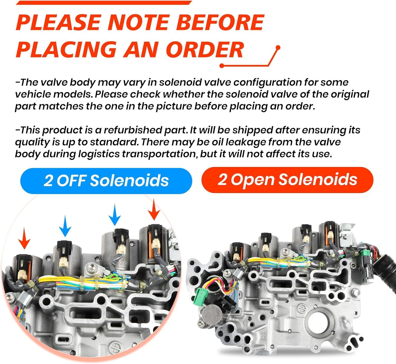 RE0F11A JF015E CVT Valve Body Nissan Sentra 2013-2019 1.6L 1.8L