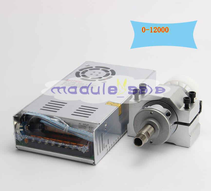 Spindle Motor 0.4Nm ER11 DC12-48V+Power Supply+Mount Bracket CNC Router Kit 300W