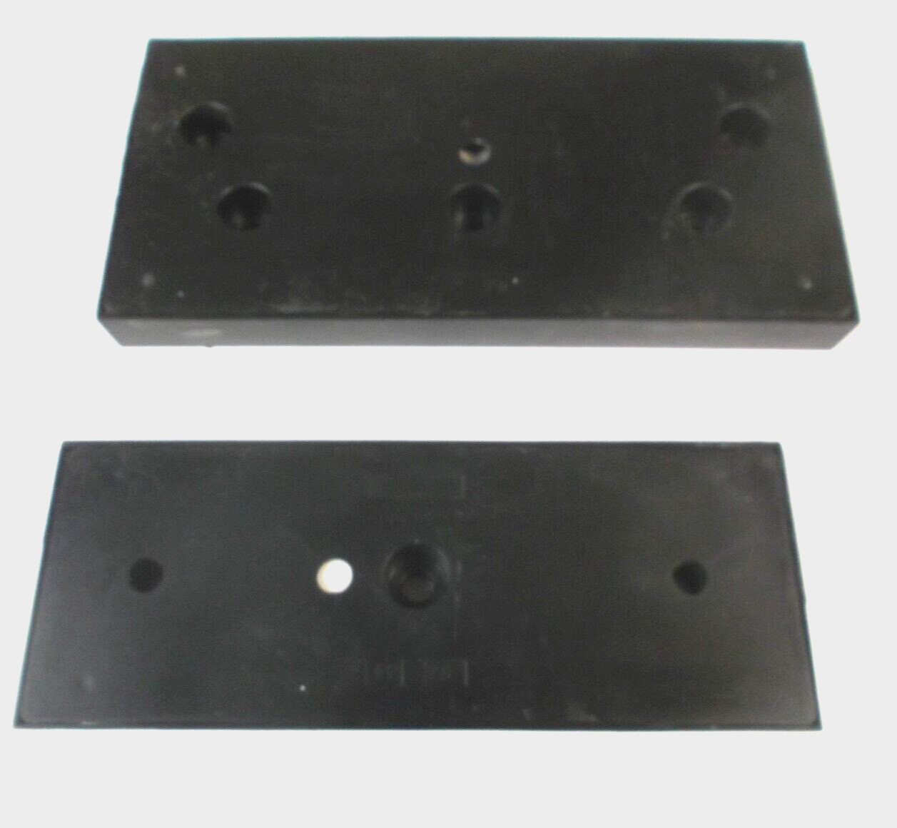 5 sets Trophy Parts for 2 post style cherry finish weighted plastic base and lid
