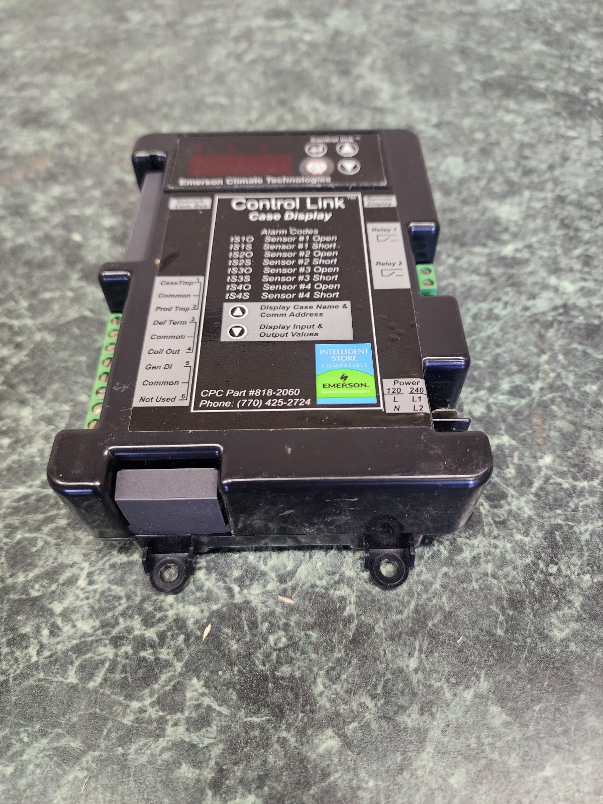 Emerson Climate Control Link Case Display 818-2060 w/ 618-1120 Expansion Board