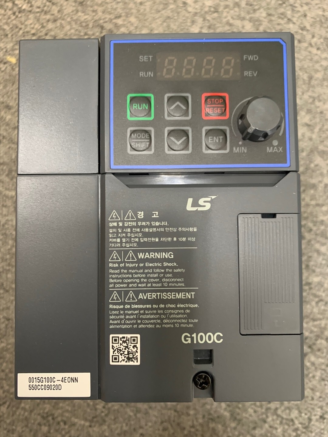 LS Inverter LSLV0015G100C-4EONN AC Drive 440VAC 3Phase 1.5kW 2Hp SV015-iG5A-4