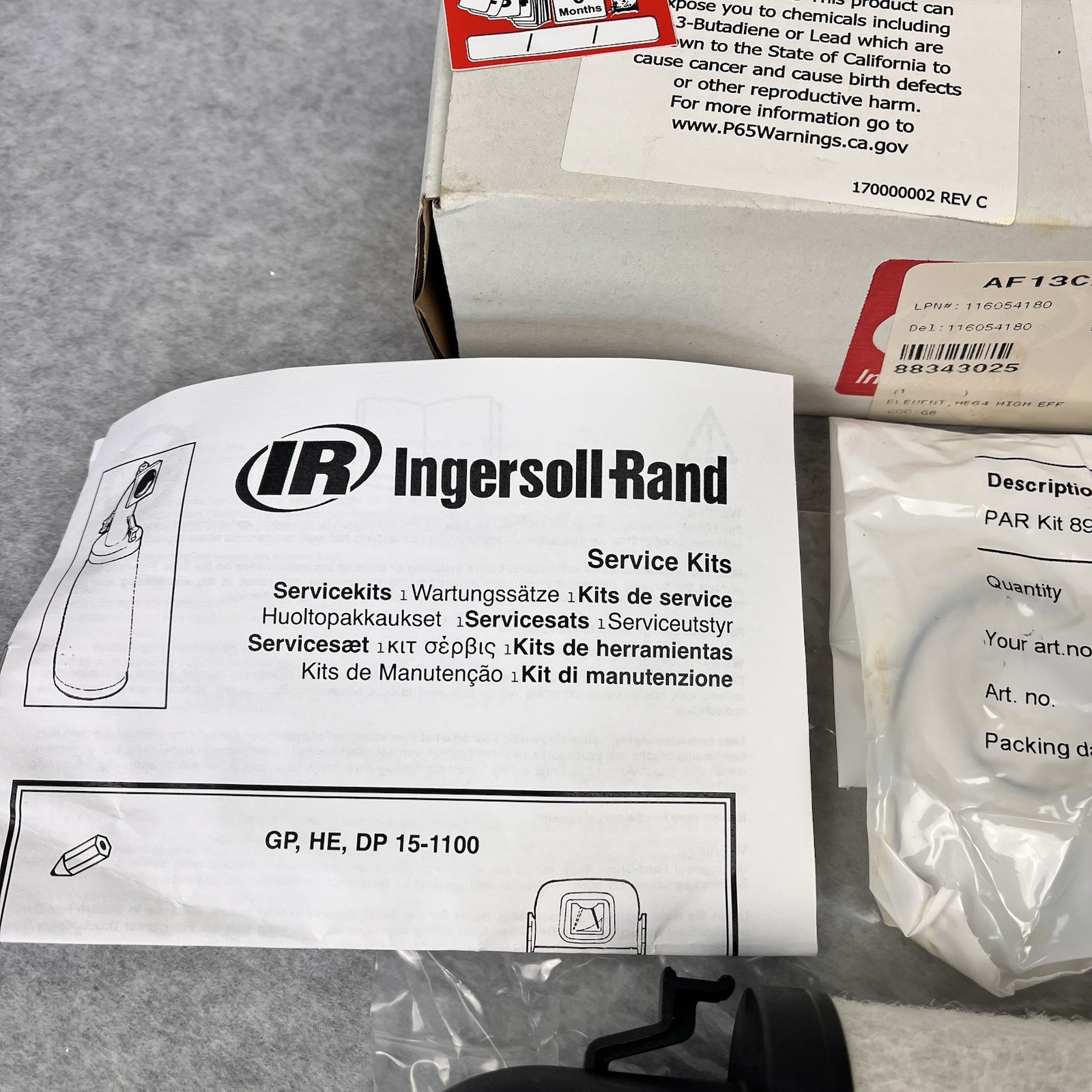 OEM Ingersoll Rand #88343025 Replacement Filter Czech Republic New Old Stock
