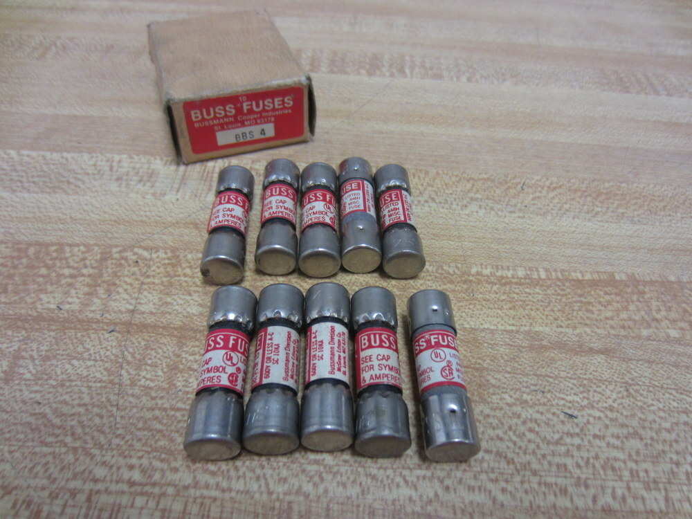 Bussmann BBS 4 Fuse BBS4 Buss (Pack of 10)