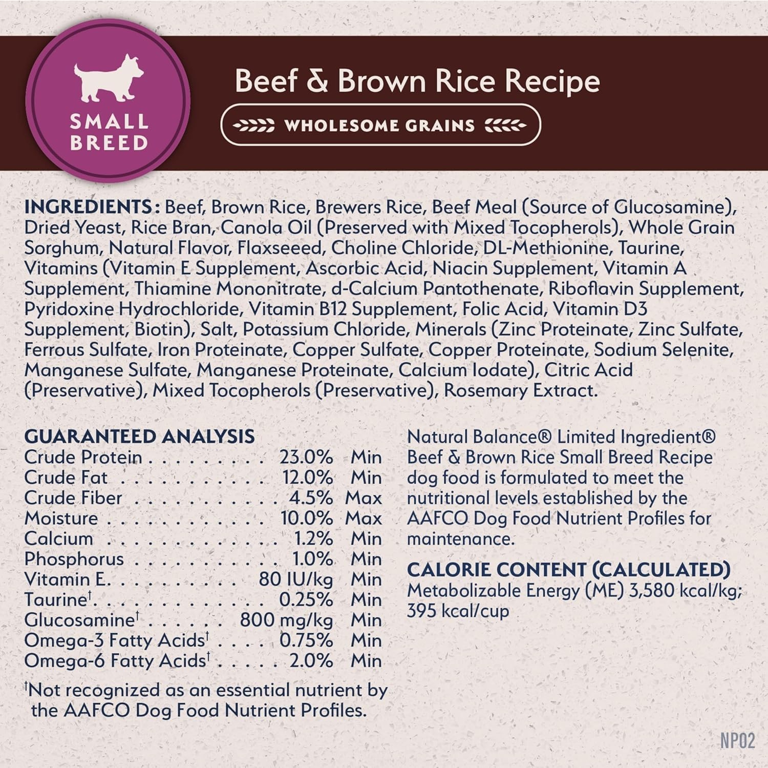Natural Balance Limited Ingredient Diet Small Breed Adult Dry Dog Food – 12 Lb