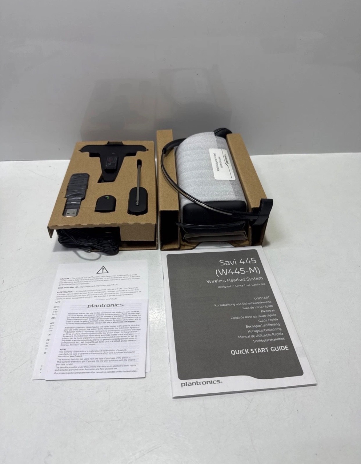 NEW Plantronics Savi W445-M 203949-02 Cordless PC Headset