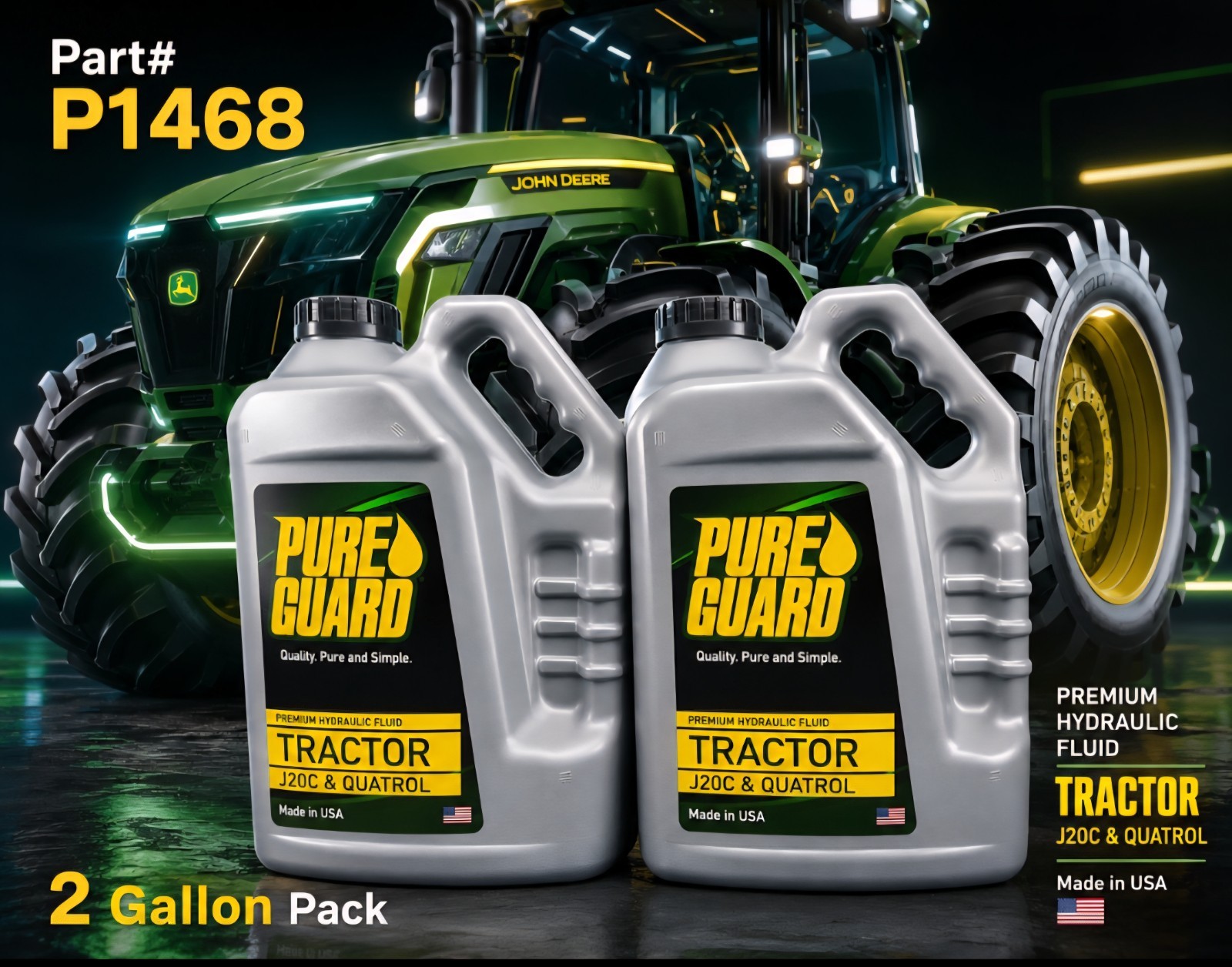 PUREGUARD PREMIUM HYDRAULIC FLUID (TRACTOR) (J20C & QUARTROL) 2 GALLON