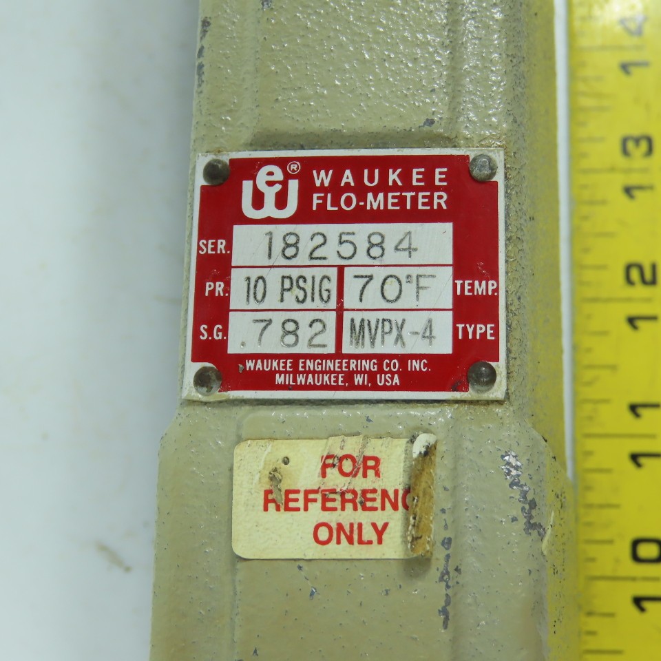 Waukee MVPX-4 Flo-Meter Gas Flow Meter PR 10PSIG 3/4″ NPT SG 0.782 (Repair)