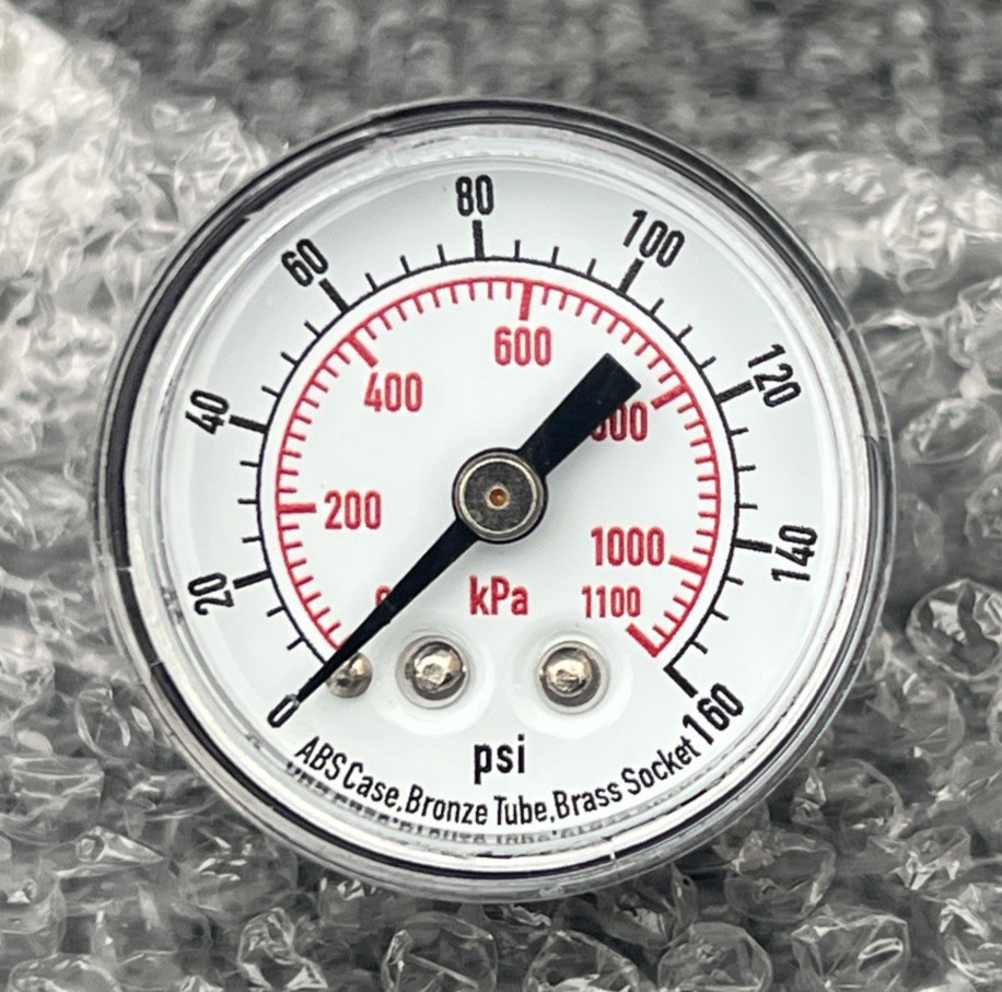 Grainger 4FLZ8B Pressure Gauge 0- 160 psi 1-1/2″ Dia New Other
