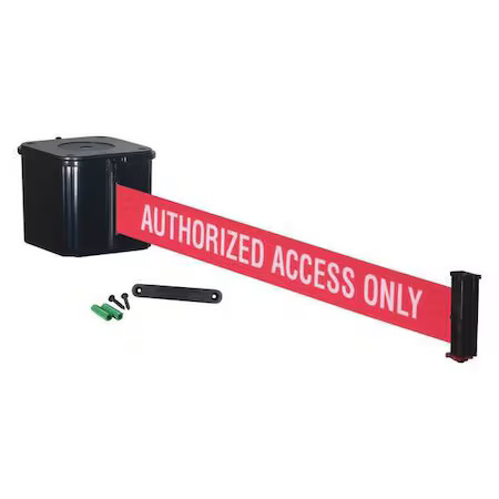 Retracta-Belt Wm412sb20-Aao-Re Retractable Belt Barrier, Black, 20 Ft.