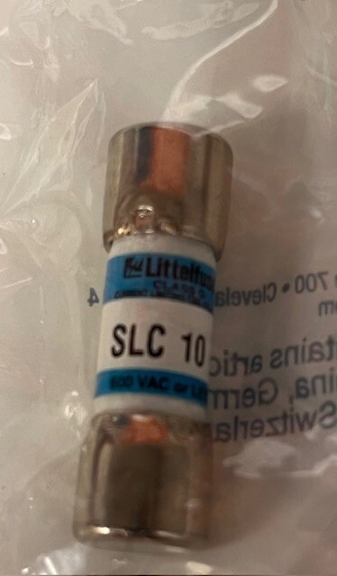 Lot of 6 New SLC 10 fuses by Littlefuse