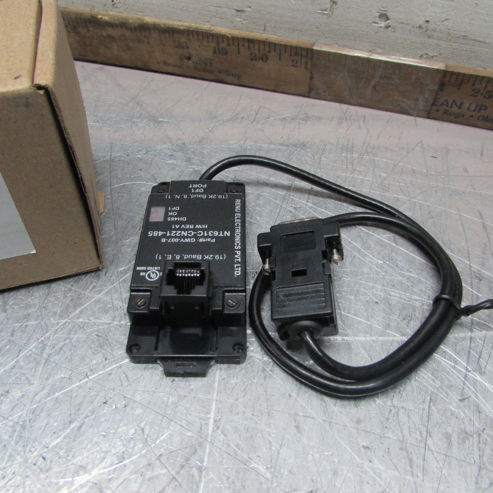 NEW! RENU OMRON NT631C-CN221-485, COMMUNICATION MODULE & CABLE, NIB! MAKE OFFER!