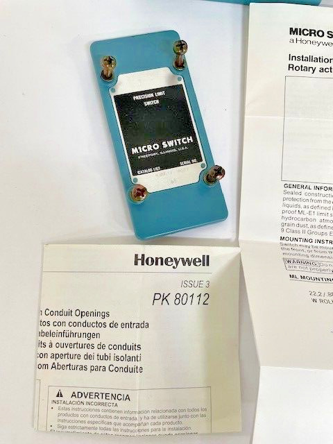 TEREX PART #05-79Z1288 HONEYWELL 51ML7 PK 80112 ISSUE 3 Switch Limit