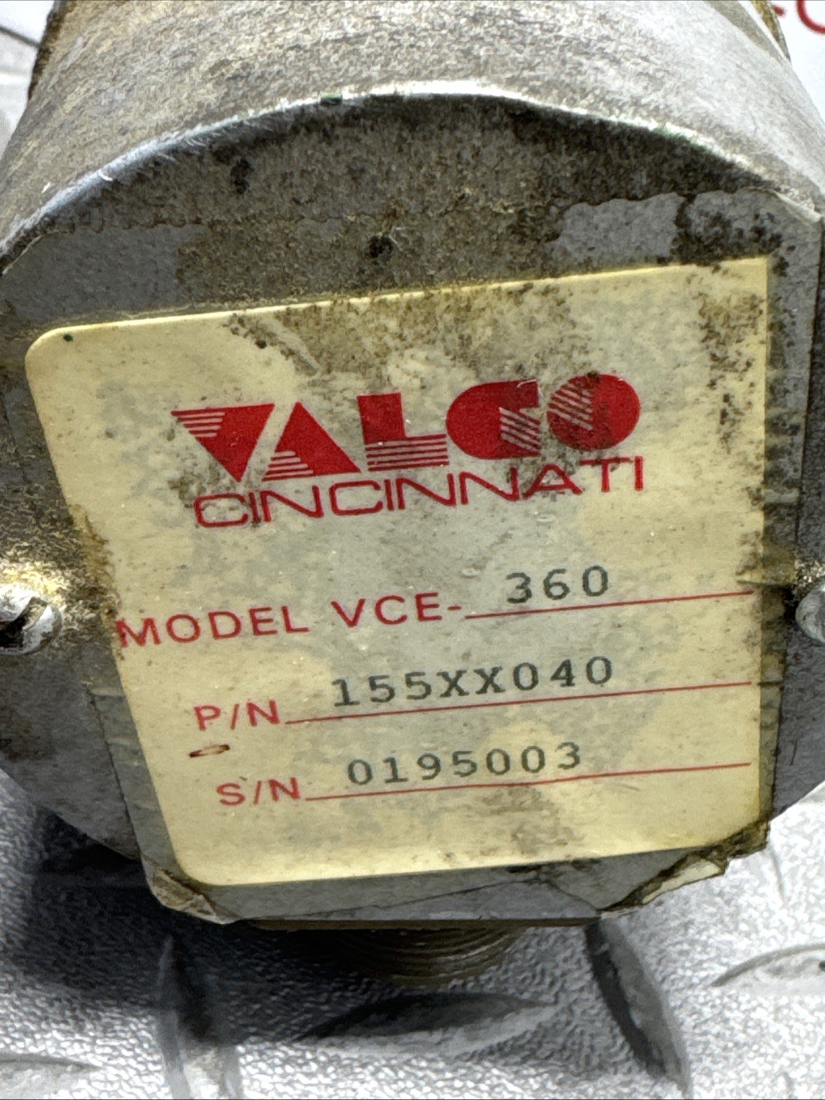 Valco Cincinnati 155XX040 Model VCE-360 A-18