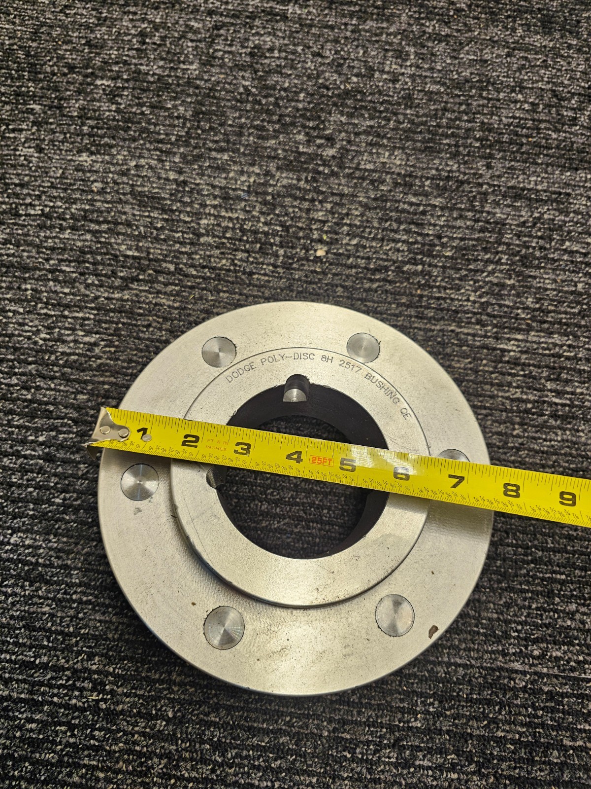 DODGE 8H 2517 POLY DISC FLANGE 3.25″ BORE 7-5/8″ Outer Diameter