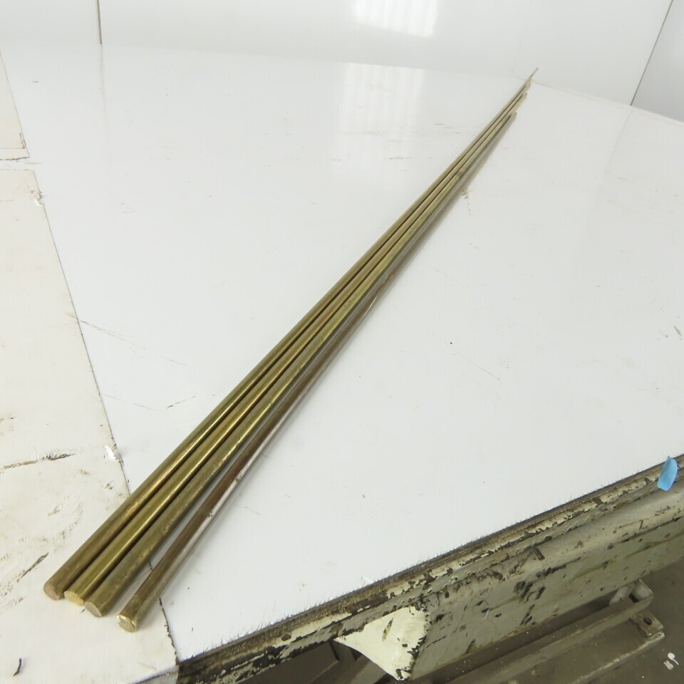 1/4″ Diameter X 212″ Total length C360 Extruded Brass Round Bar Lot of 4pcs