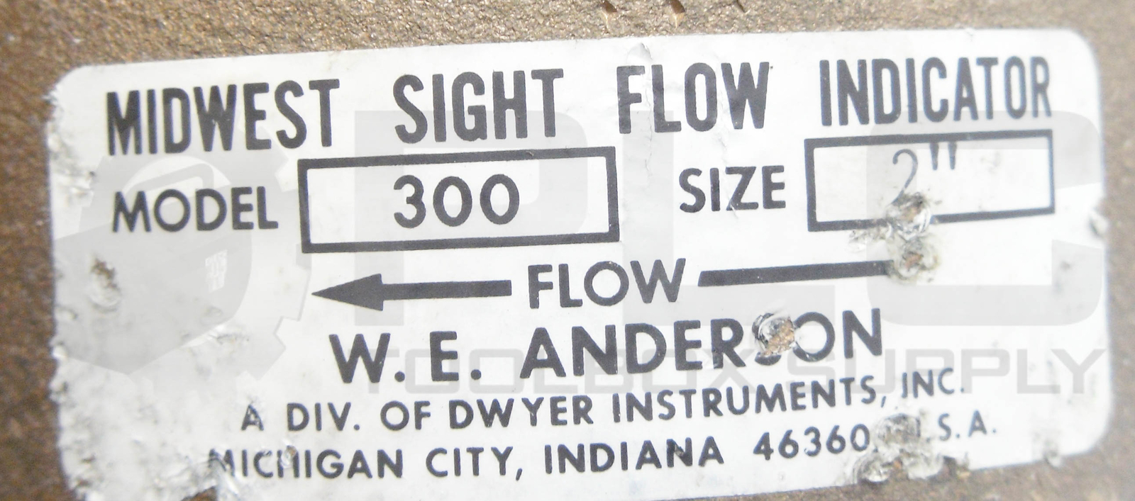 NEW W.E.ANDERSON 300 SIGHT FLOW INDICATOR NSNP *READ*