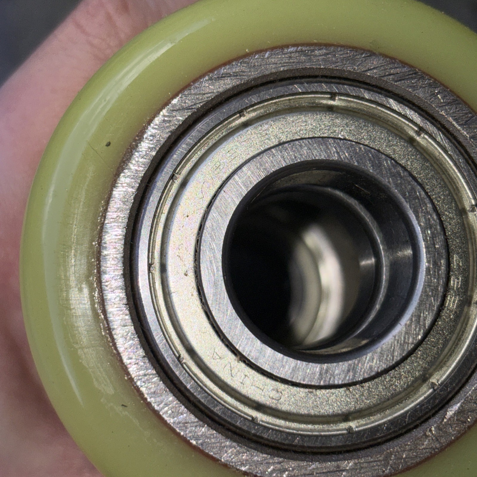 Poly Wheel 3.25 X 6.50 Lime Green 8505/18Z Bearings