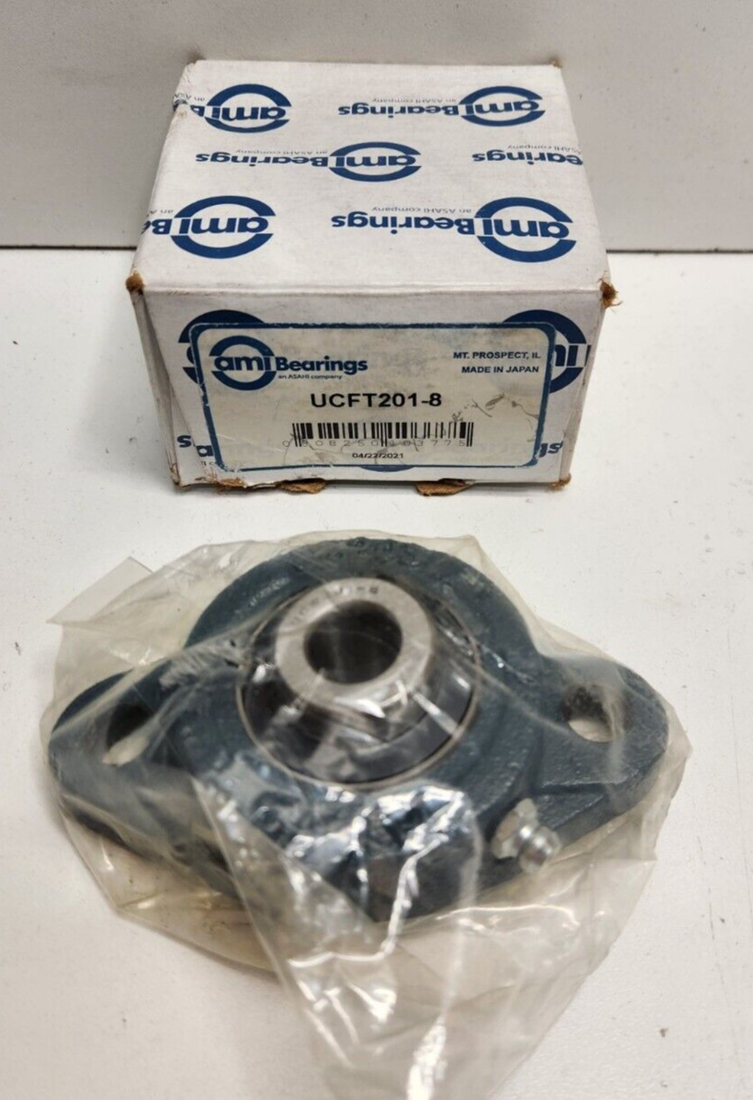 NEW IN BOX! AMI 1/2″ BORE FLANGE MOUNT BEARING UCFT201-8