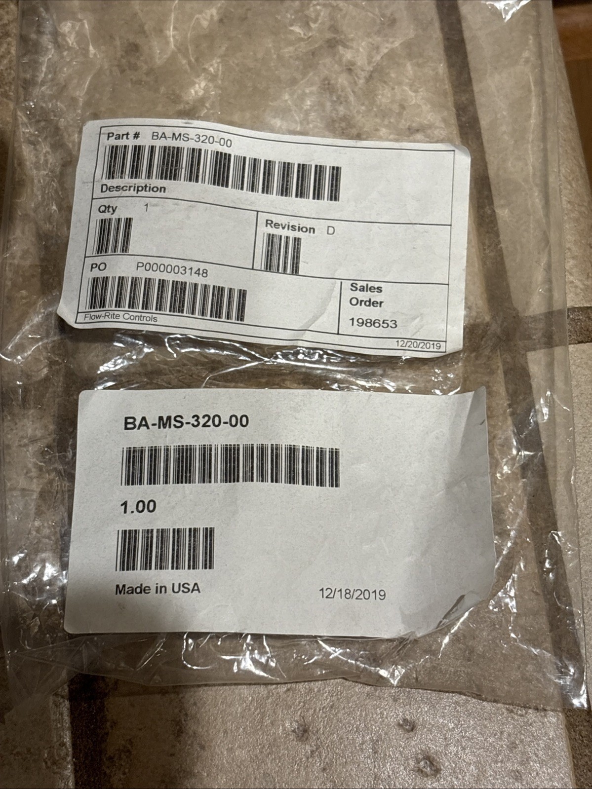 FLOWRITE BA-MS-320-00 REGULATED HOSE SUPPLY FREE SHIPPING!
