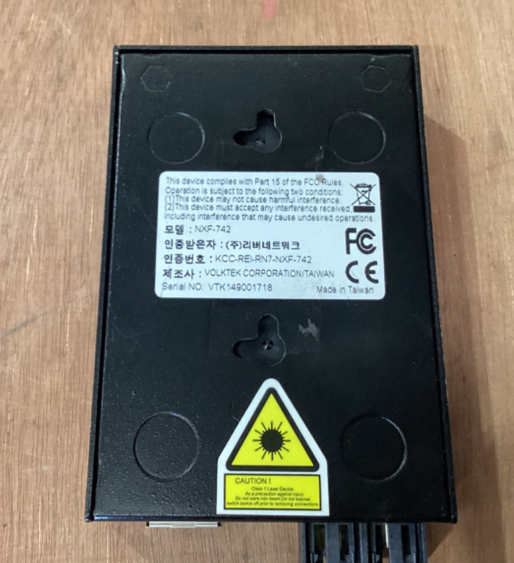Volktek NXF-742SC Single Mode Converter (Enhanced 10/100 to 100Base-FX)