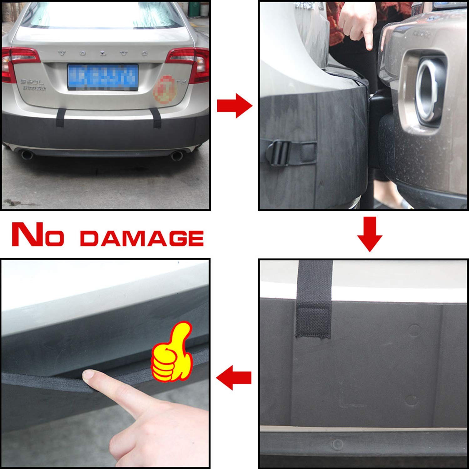 Universal Car Bumper Protector Guard, Rear Bumper Protector for Cars ONLY, Bl…