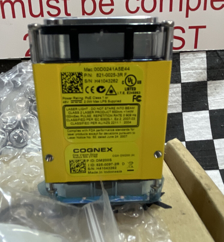 COGNEX 821-0025-3R, 821-0025-3RF, BARCODE SCANNER, SHIPSAMEDAY#1212P7