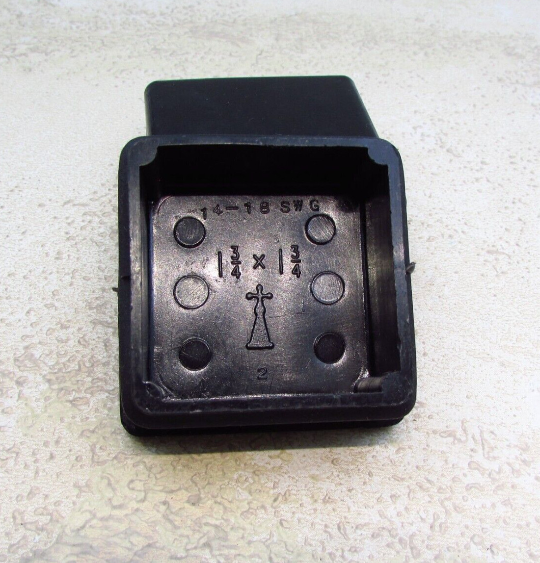 QTY 4 Black 1-3/4″ Inch, 14-20 Gauge Square Tube End Cap Plastic Insert Plugs