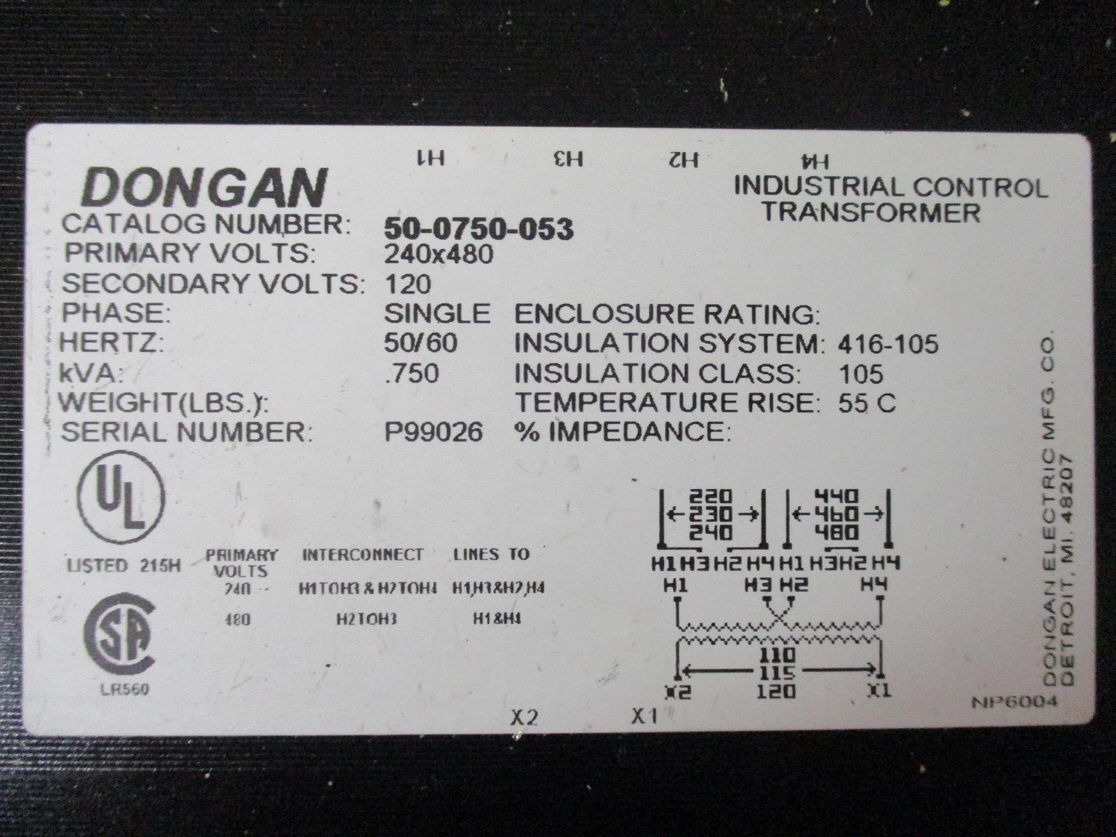 Dongan 50-0750-053 Transformer 500750053