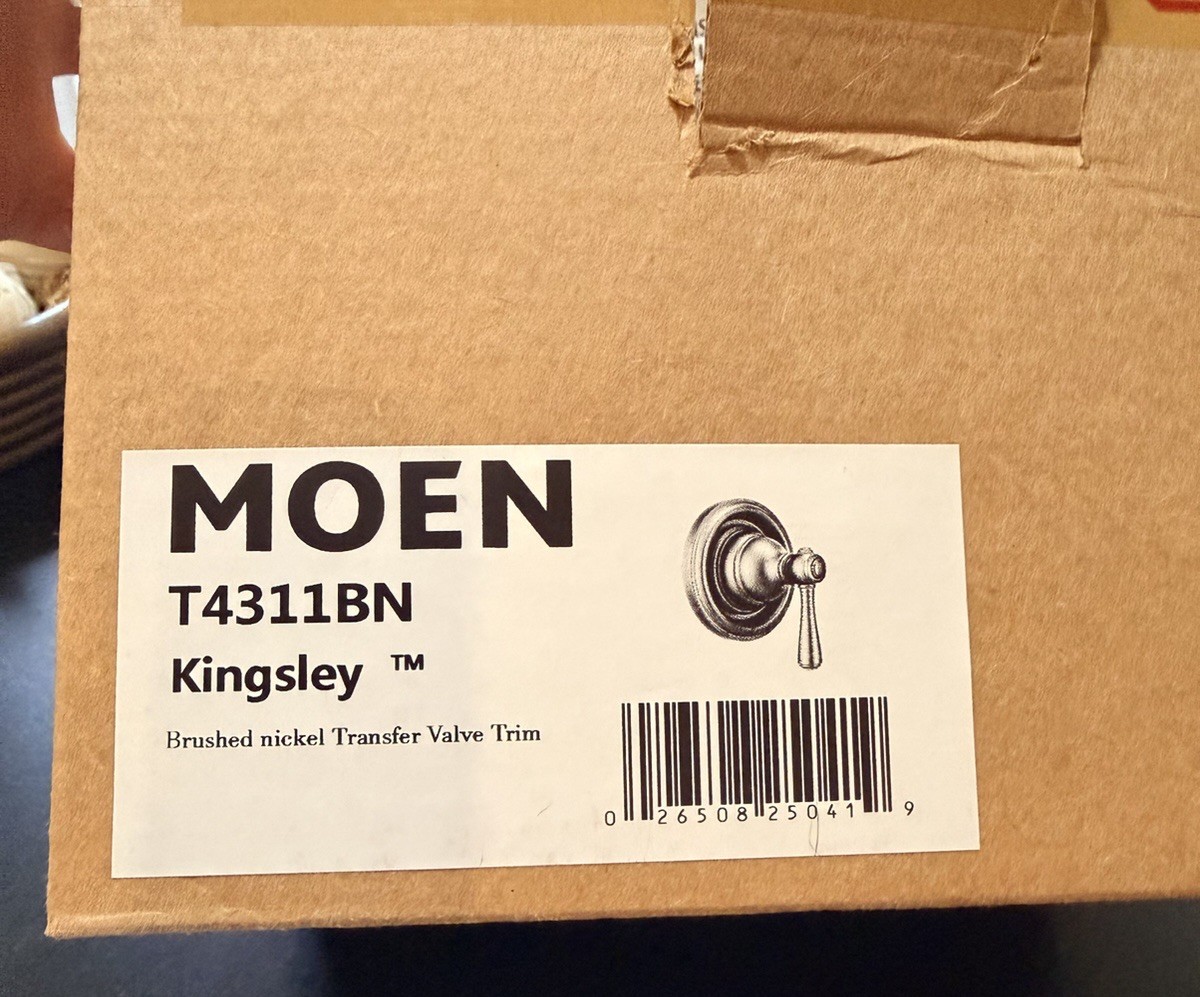 Moen T4311BN Kingsley Single-Handle Transfer Valve Trim Kit in Brushed Nickel