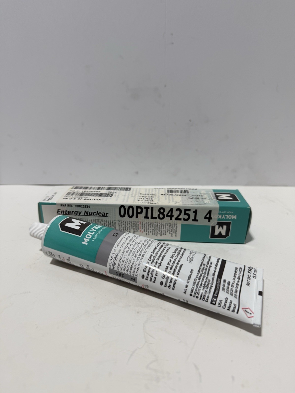 MOLYKOTE 55 O-Ring Grease Lubricant 5.3OZ Expiration Date June 2023 NEW OPEN BOX