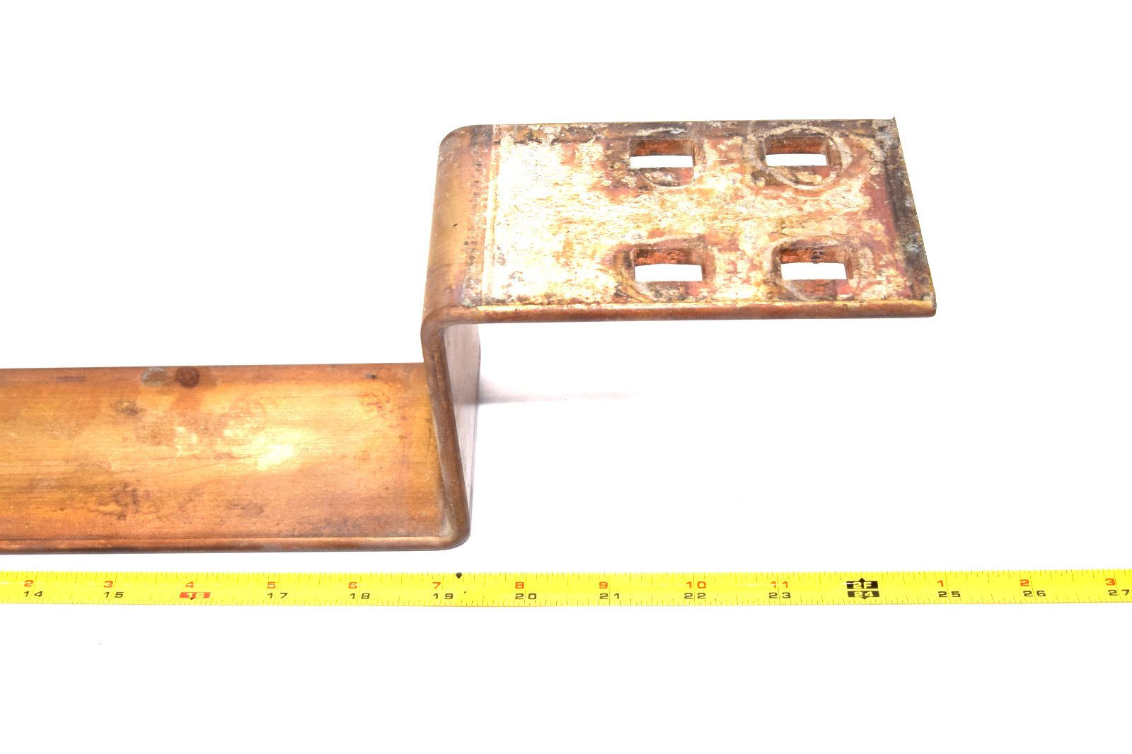25″ x 3″ x 1/4″ (+4″ offset Step) Copper Flat BusBar bus bar buss bar Stock