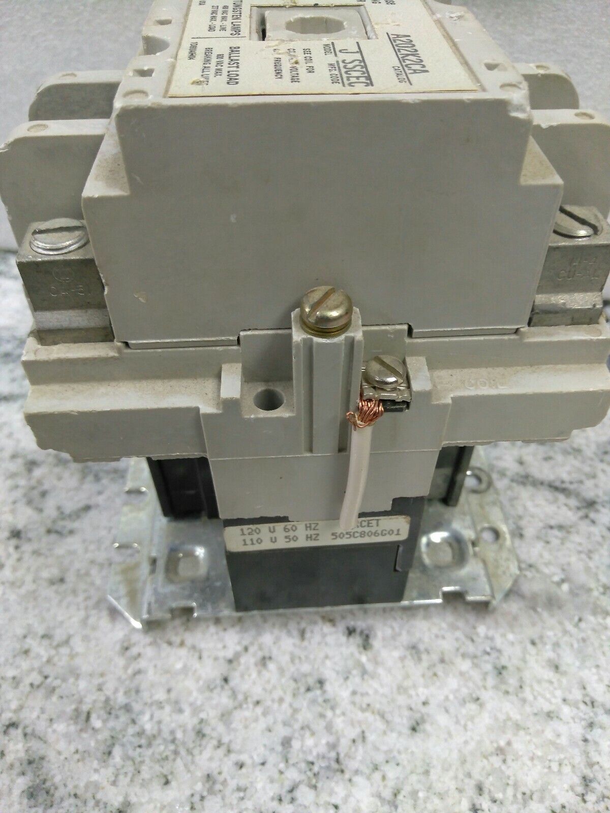 Westinghouse A202K2CA 60A Contactor 505C806G01 TUNGSTEN LAMP /480VA MODEL J(13D1