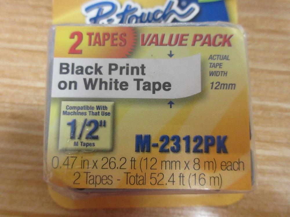 Brother M-2312PK P-Touch Label Marker Tape M2312PK (Pack of 4)